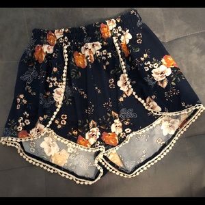 Floral Patterned Shorts